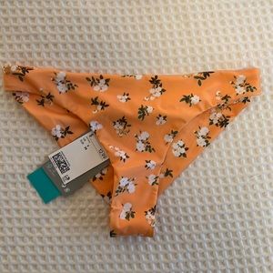 NWT H&M Orange Floral Print Bikini Bottom